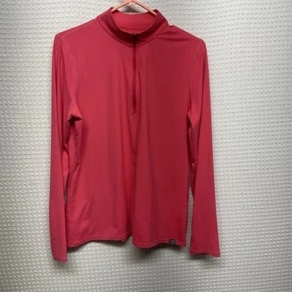 L.L. Bean Pink UPF 50+ Stretch 1/4 Zip Long Sleeve T-Shirt Women M Vietnam